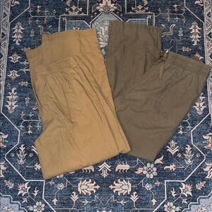 Cato Women's Wide Leg Pants - Tan and Olive